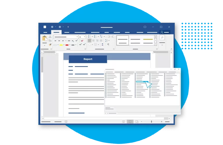 Export reports to office programs like word & excel.